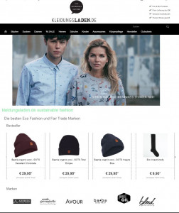 Kleidungsladen Online Shop Faire Mode nachhaltigkeit Vegan