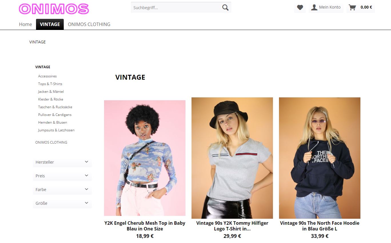 onimos vintage secondhand online shop fair fashion nachhaltig